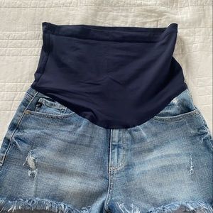 Pink blush maternity jean shorts. Size 29.